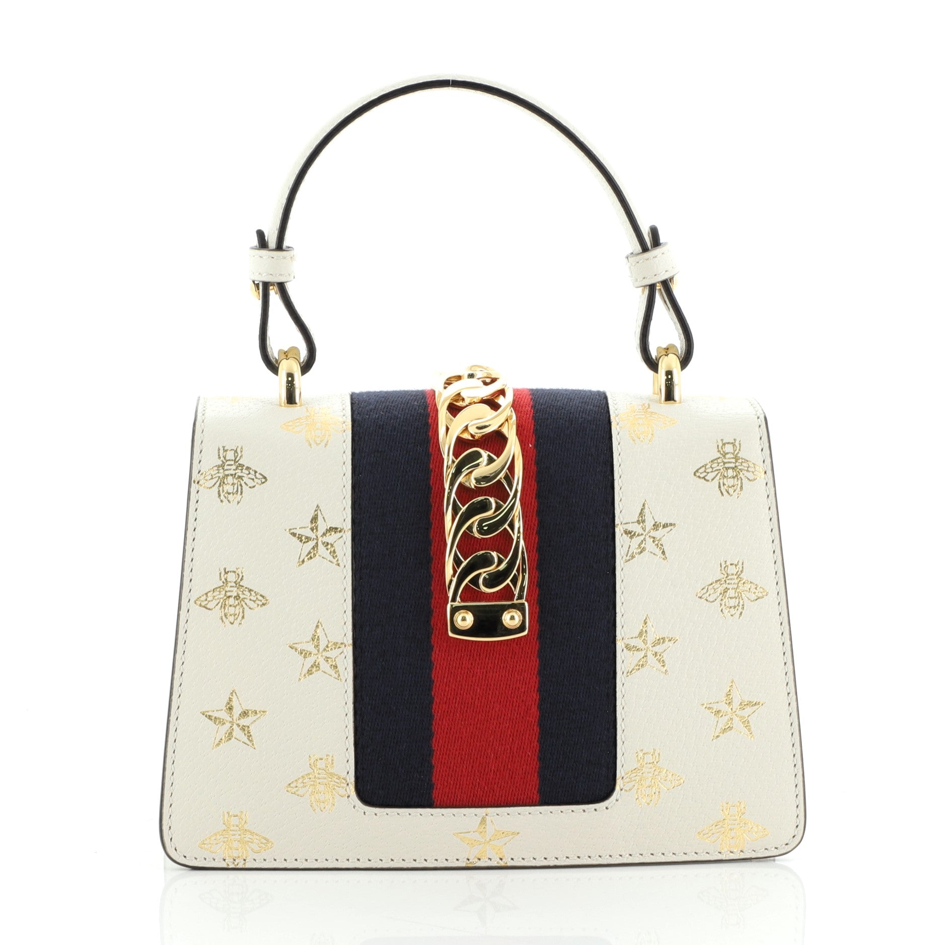 Sylvie Top Handle Bag Printed Leather Mini
