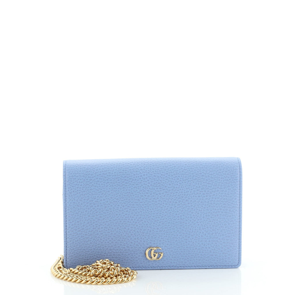 Petite GG Marmont Chain Wallet Leather Mini