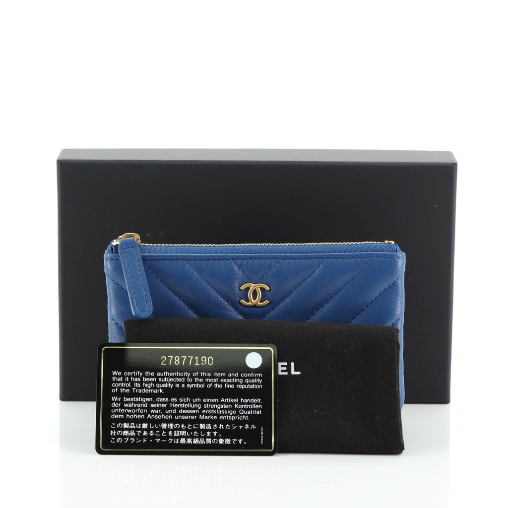 Classic O Case Pouch Chevron Lambskin Mini