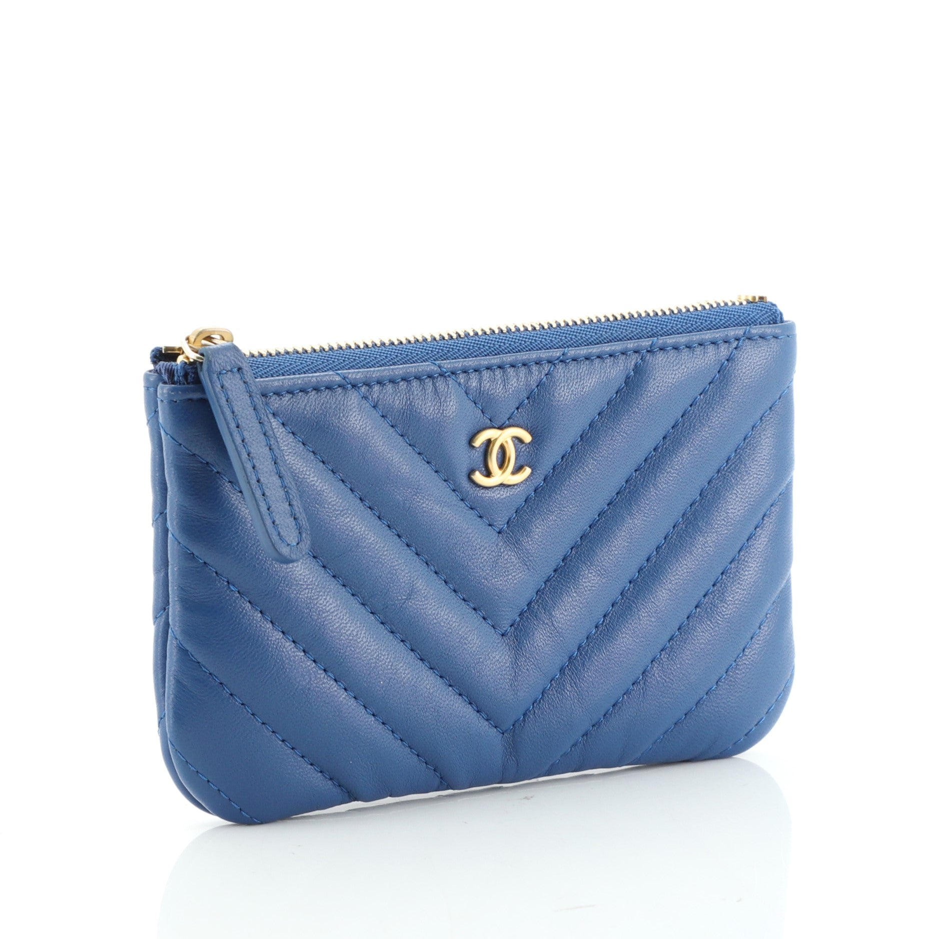Classic O Case Pouch Chevron Lambskin Mini