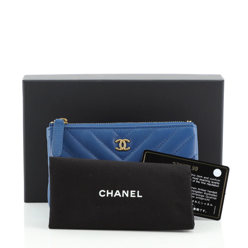 Classic O Case Pouch Chevron Lambskin Mini