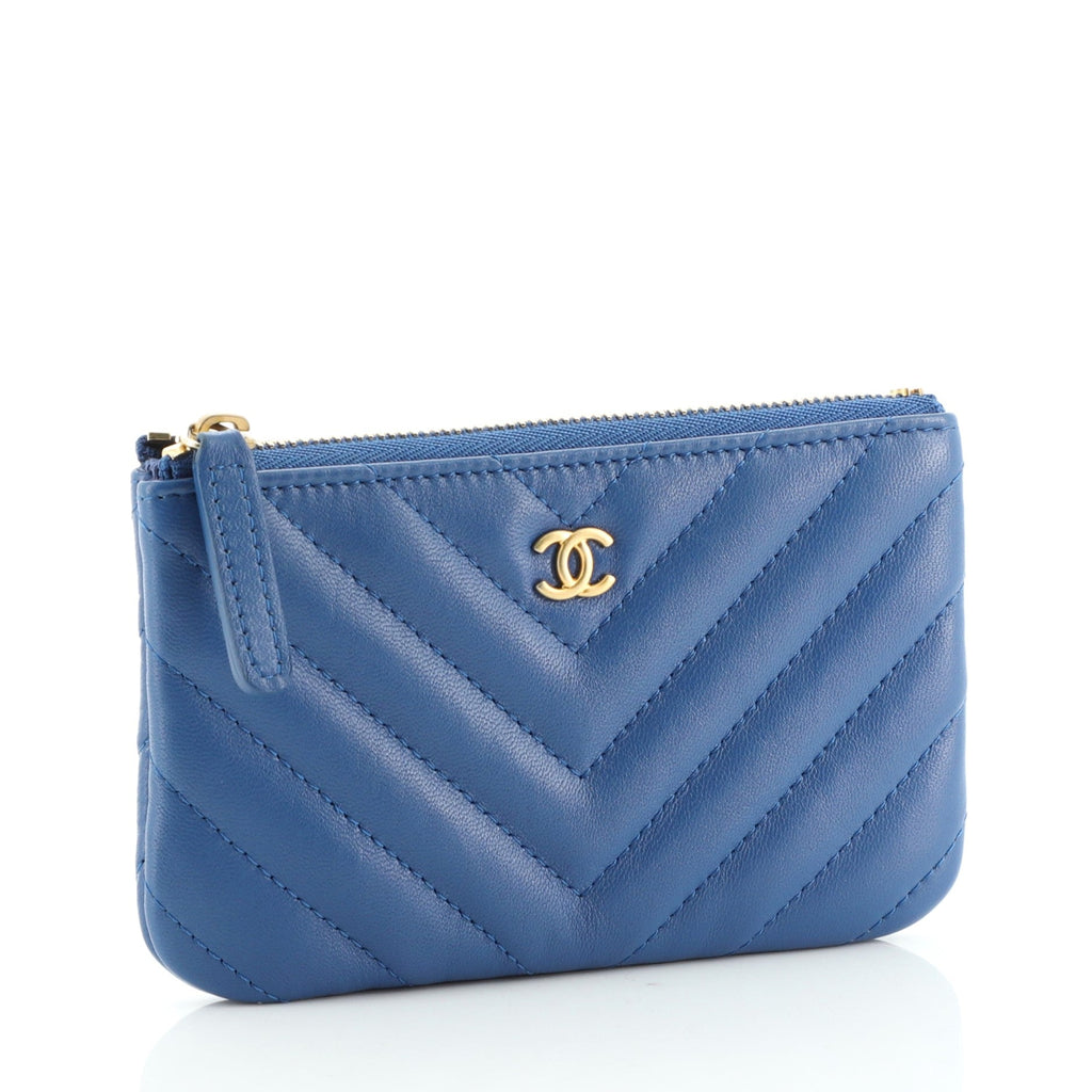 Classic O Case Pouch Chevron Lambskin Mini