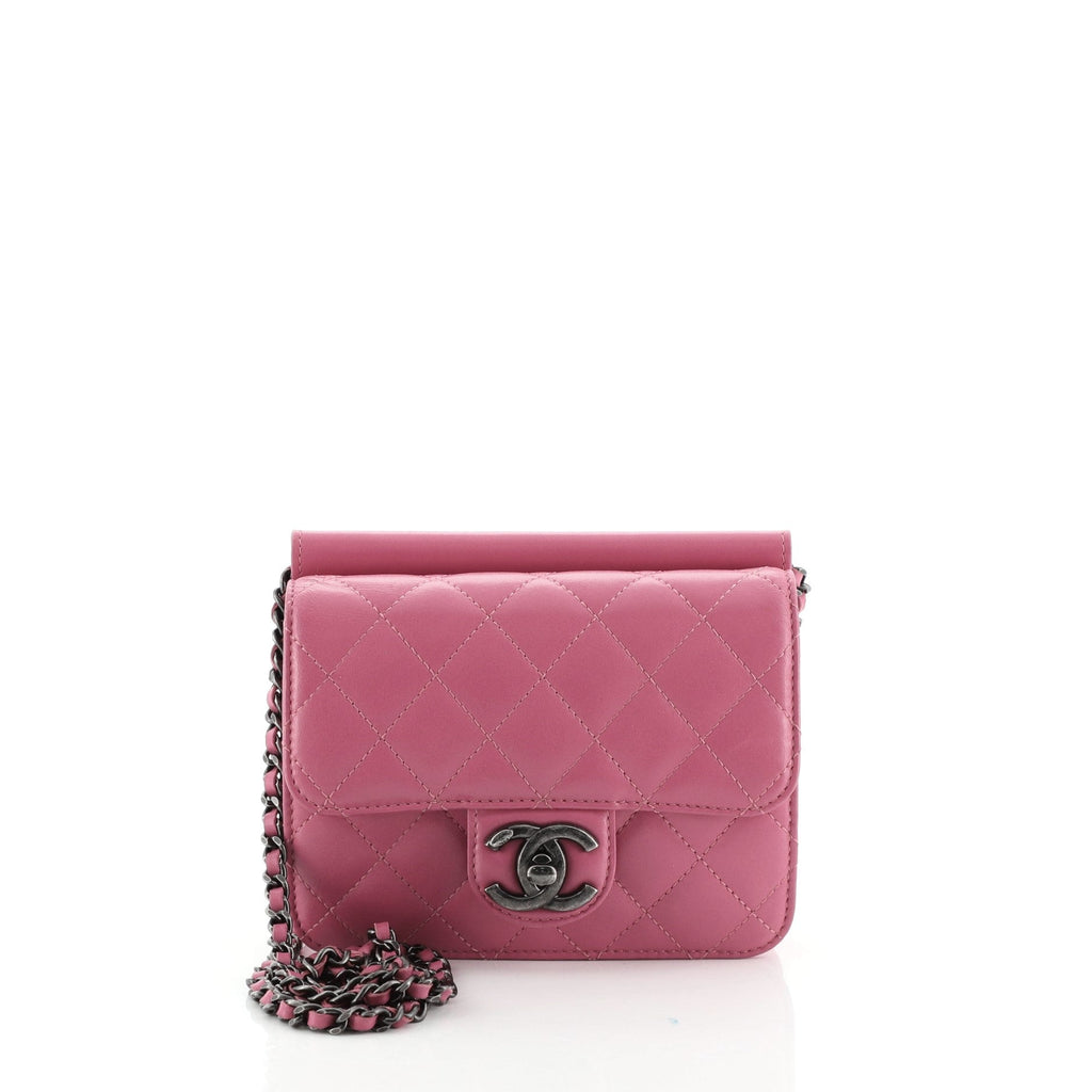 Crossing Times Flap Bag Quilted Lambskin Mini