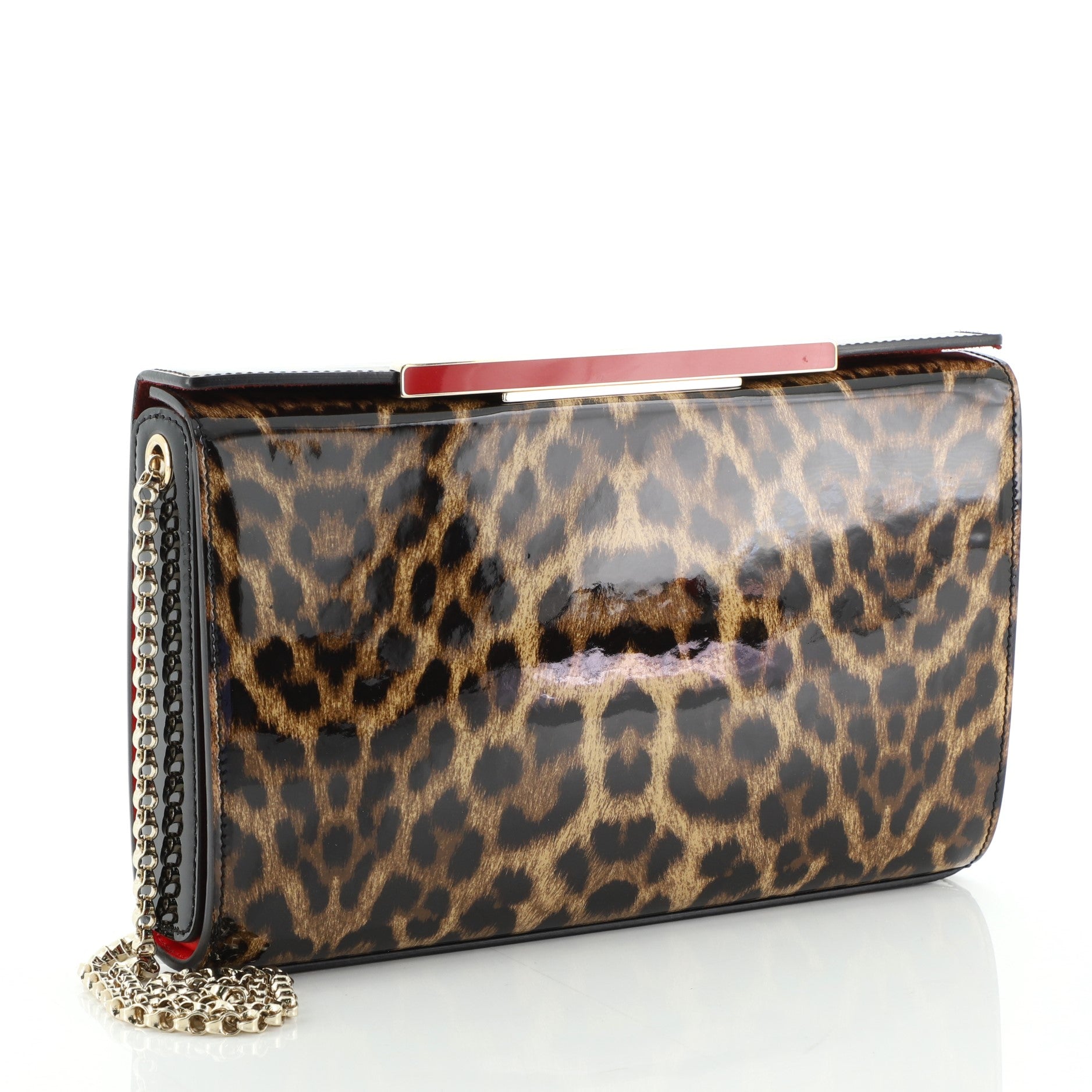 Vanite Clutch Printed Patent Small