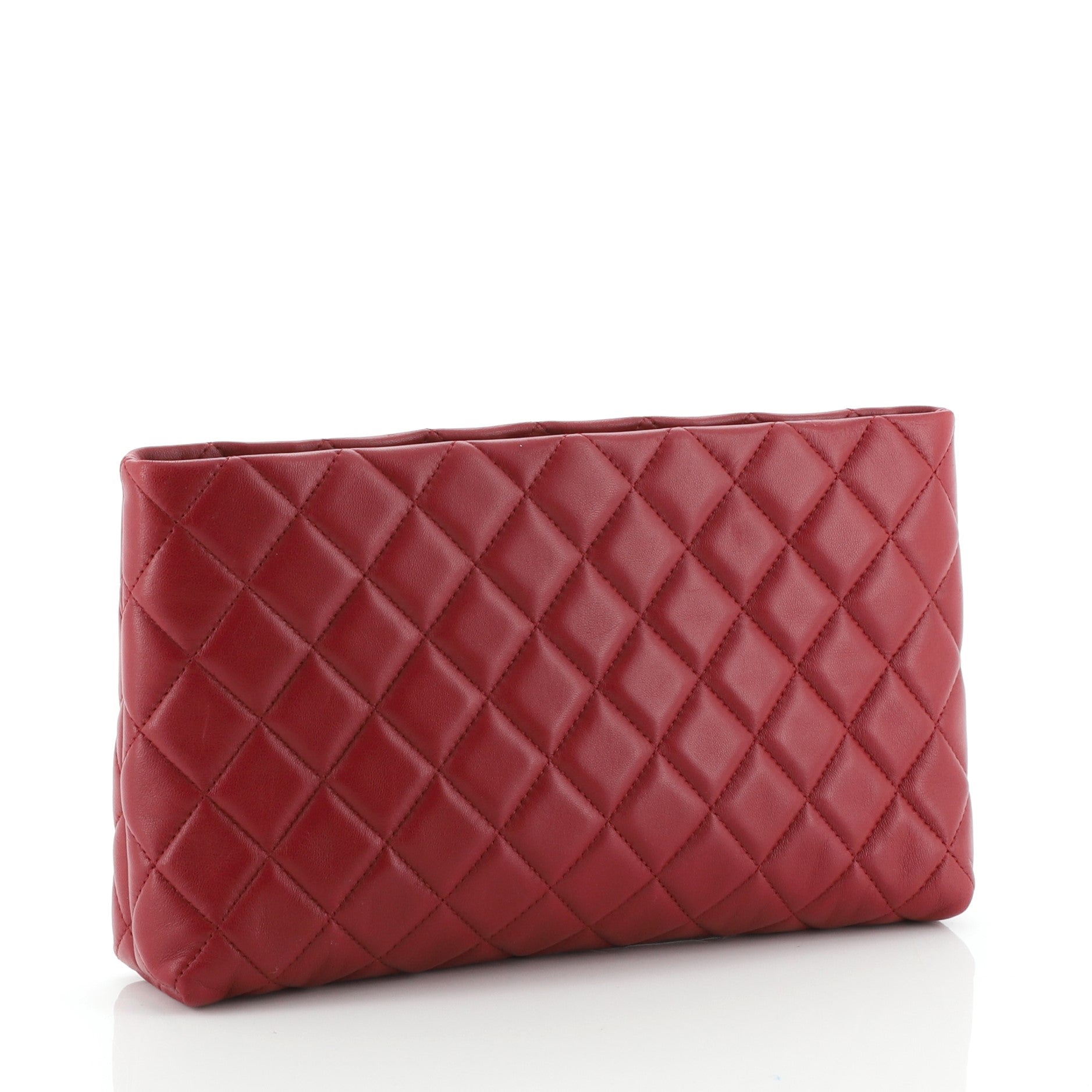 Square Timeless Clutch Quilted Lambskin