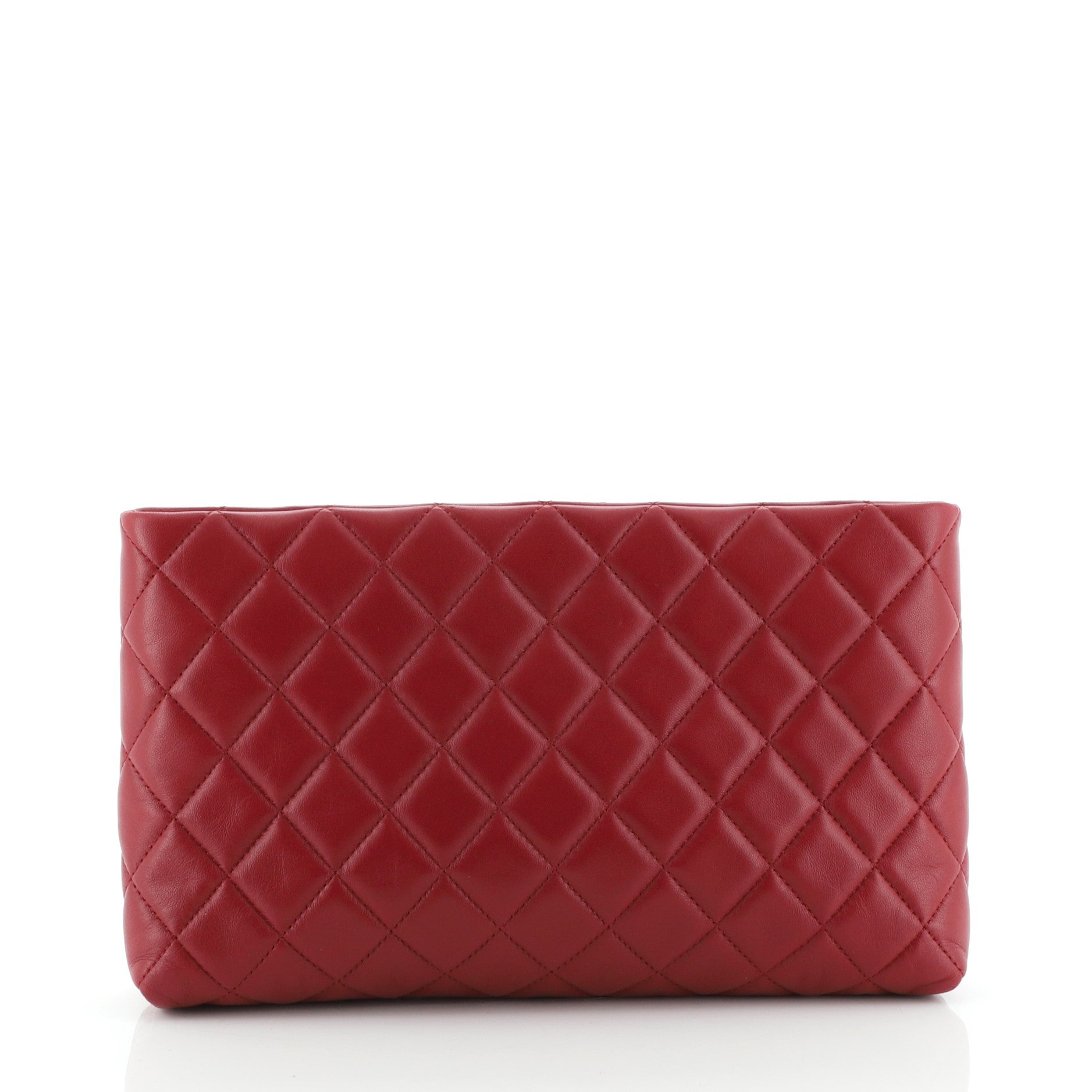 Square Timeless Clutch Quilted Lambskin