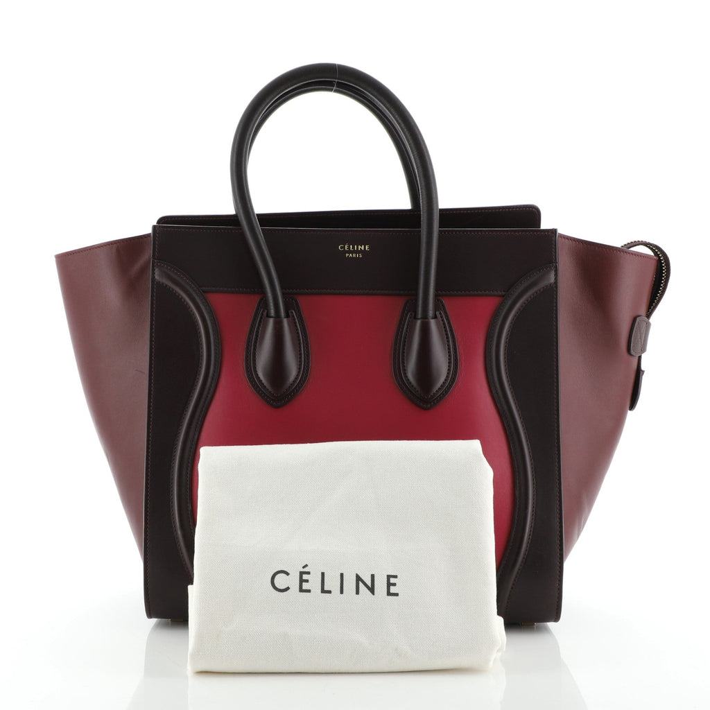 Tricolor Luggage Bag Leather Mini