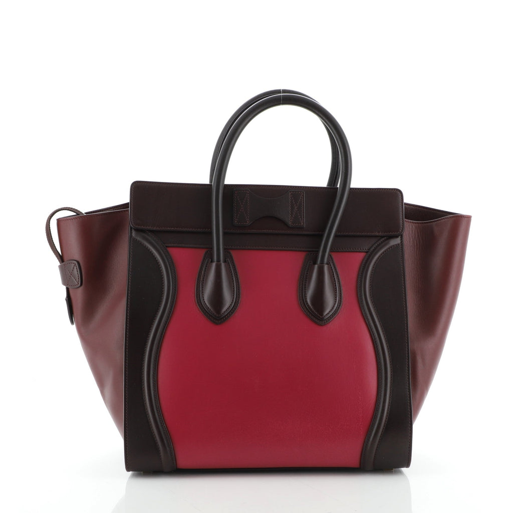 Tricolor Luggage Bag Leather Mini