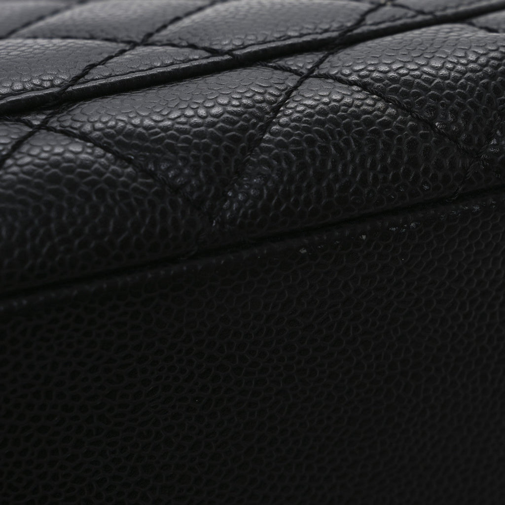Caviar Quilted Grand Shopping Tote GST Black