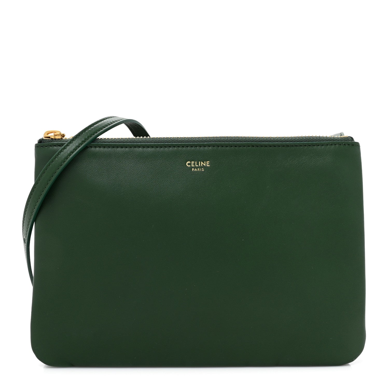 Lambskin Large Trio Crossbody Bag Malachite