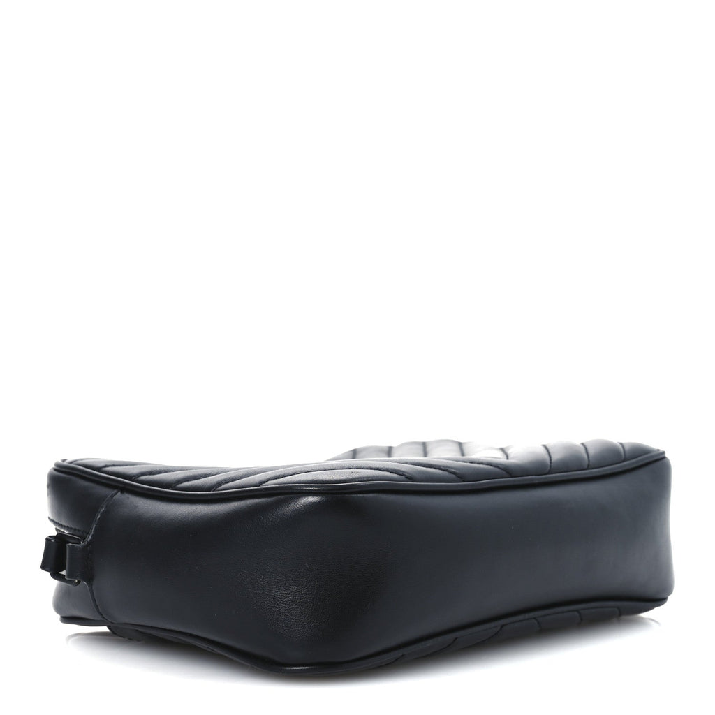 Calfskin Matelasse Monogram Monochrome Lou Camera Bag Black