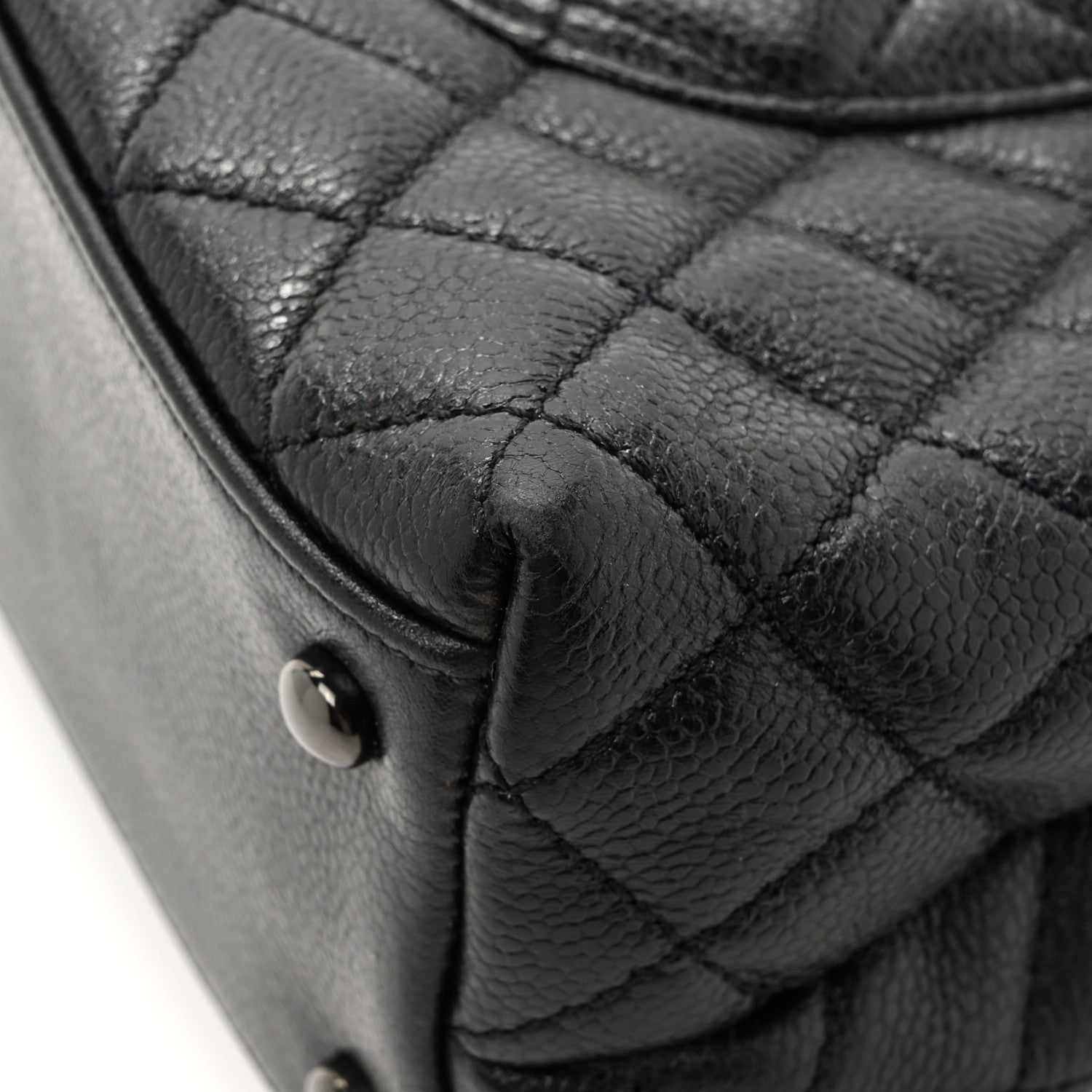Caviar Quilted Small Coco Handle Flap So Black
