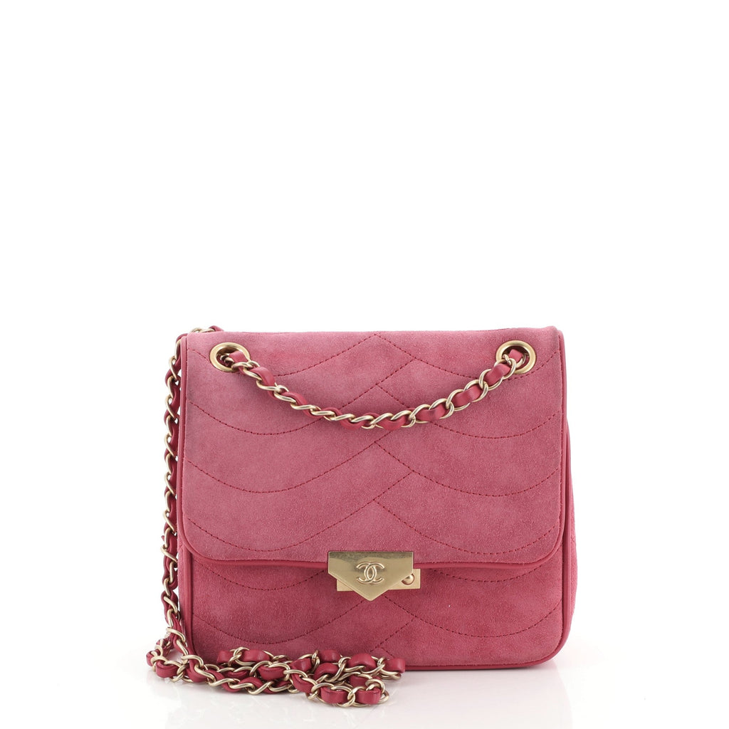 Pagoda Flap Bag Suede and Lambskin Mini