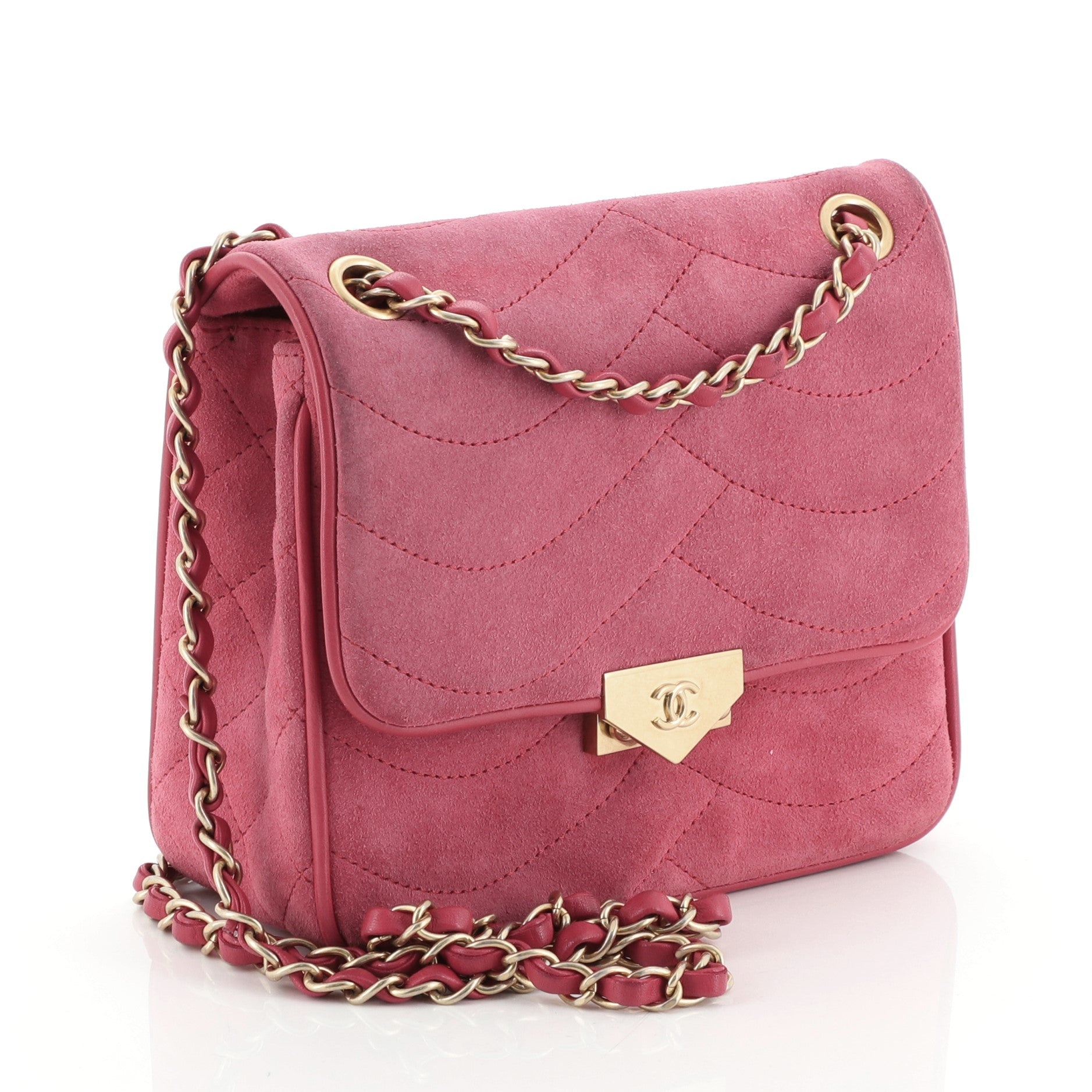 Pagoda Flap Bag Suede and Lambskin Mini