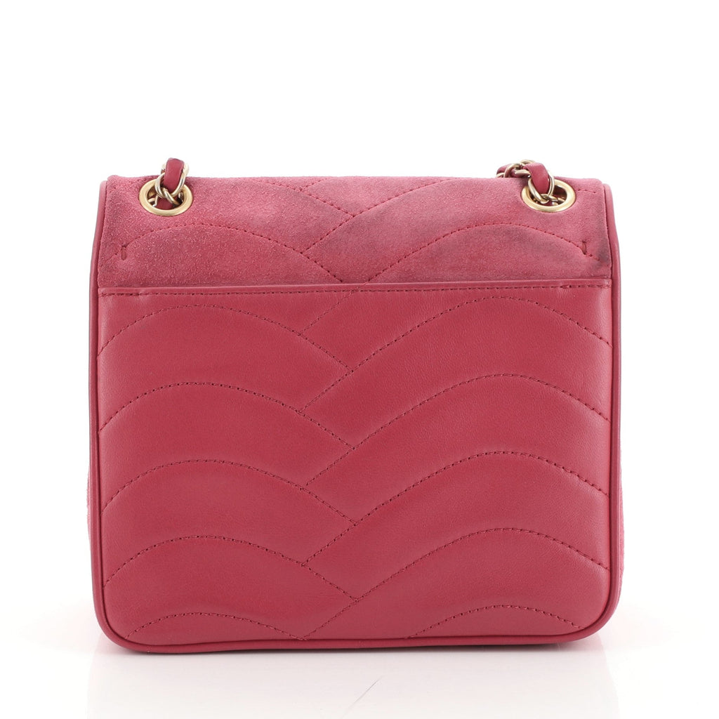 Pagoda Flap Bag Suede and Lambskin Mini
