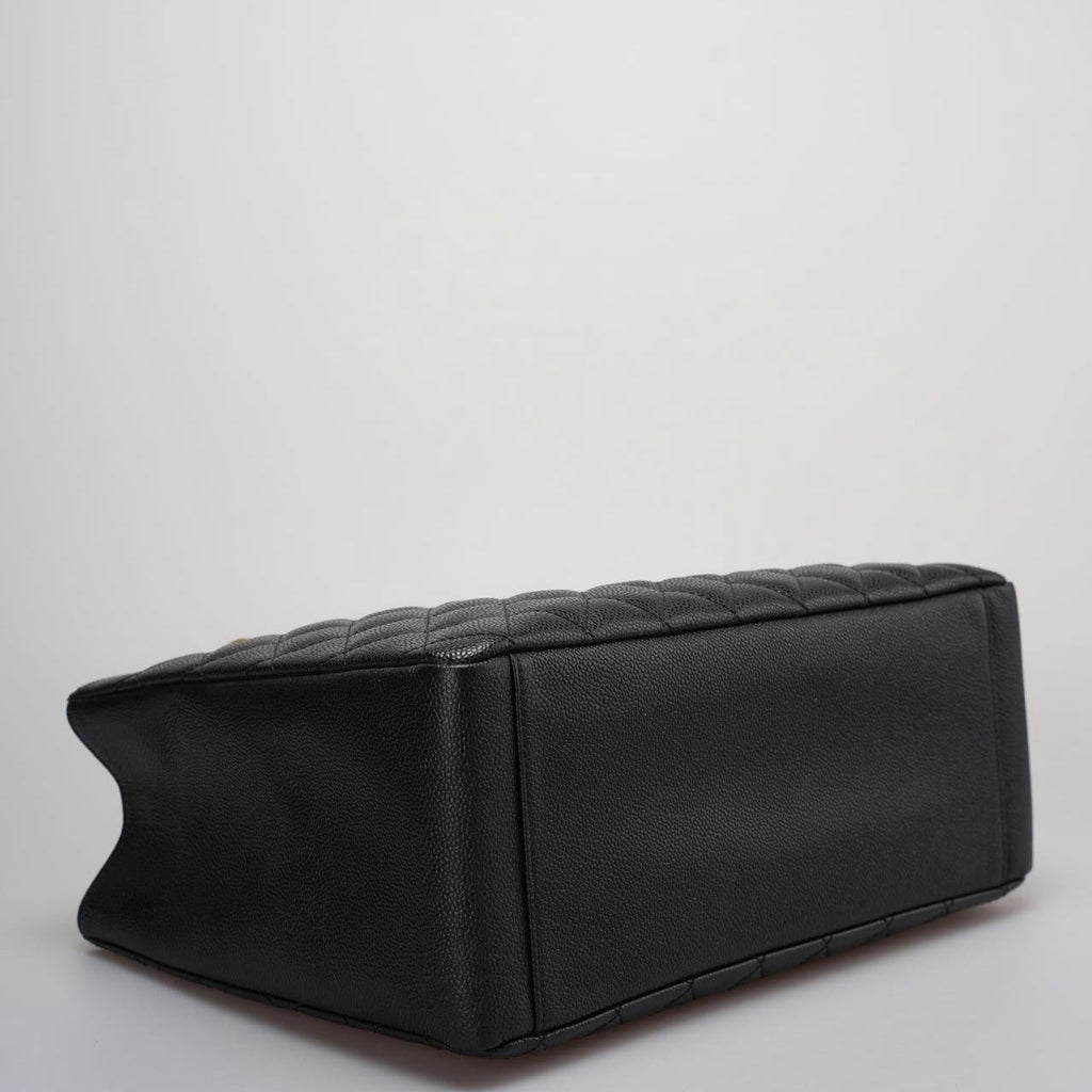 Chanel GST Black Bag in Cavier Leather with Gold Hardware from 2014 part 1