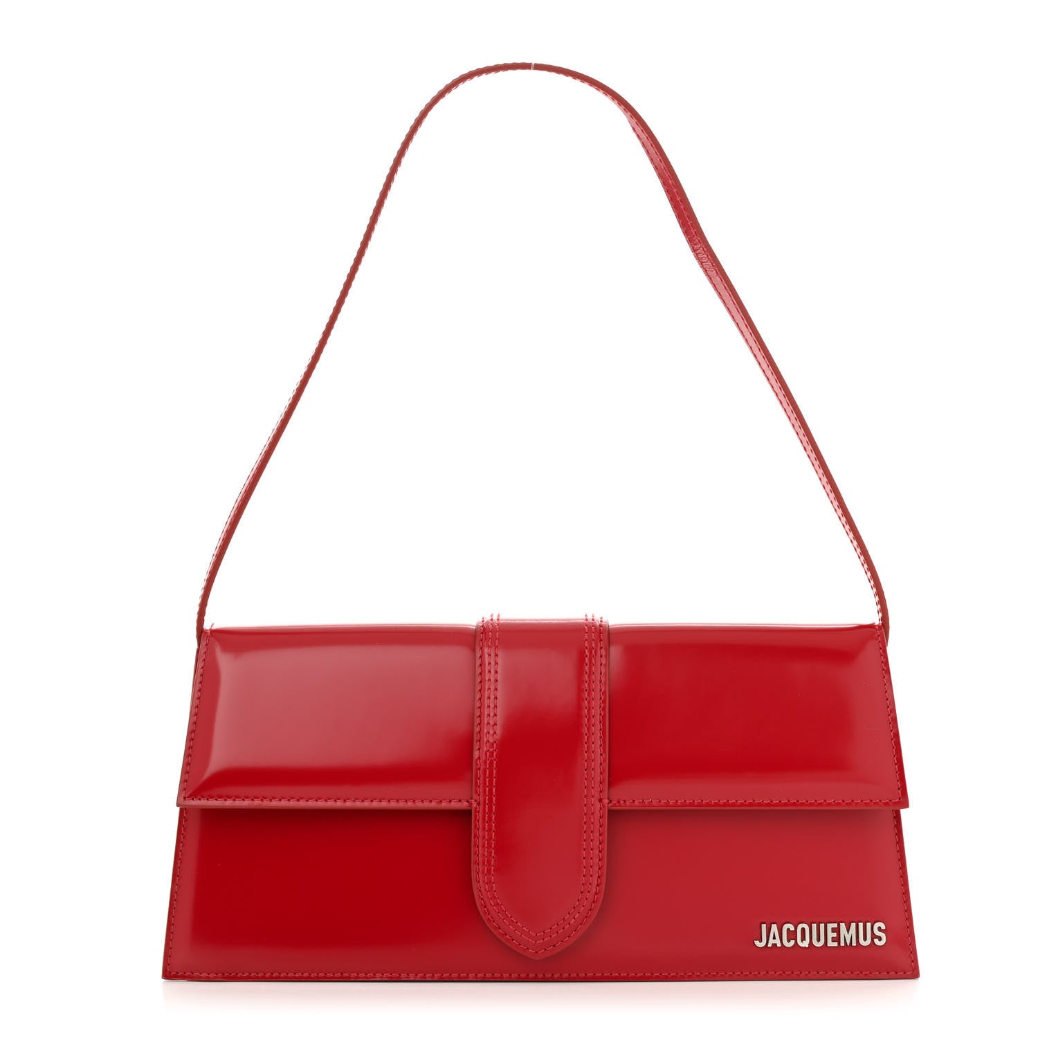 Glazed Calfskin Le Bambino Long Red