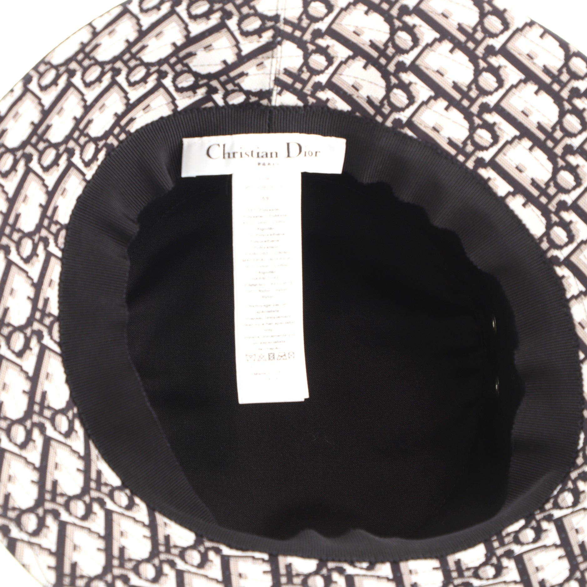 Teddy D Bucket Hat Check Canvas with Veil Large