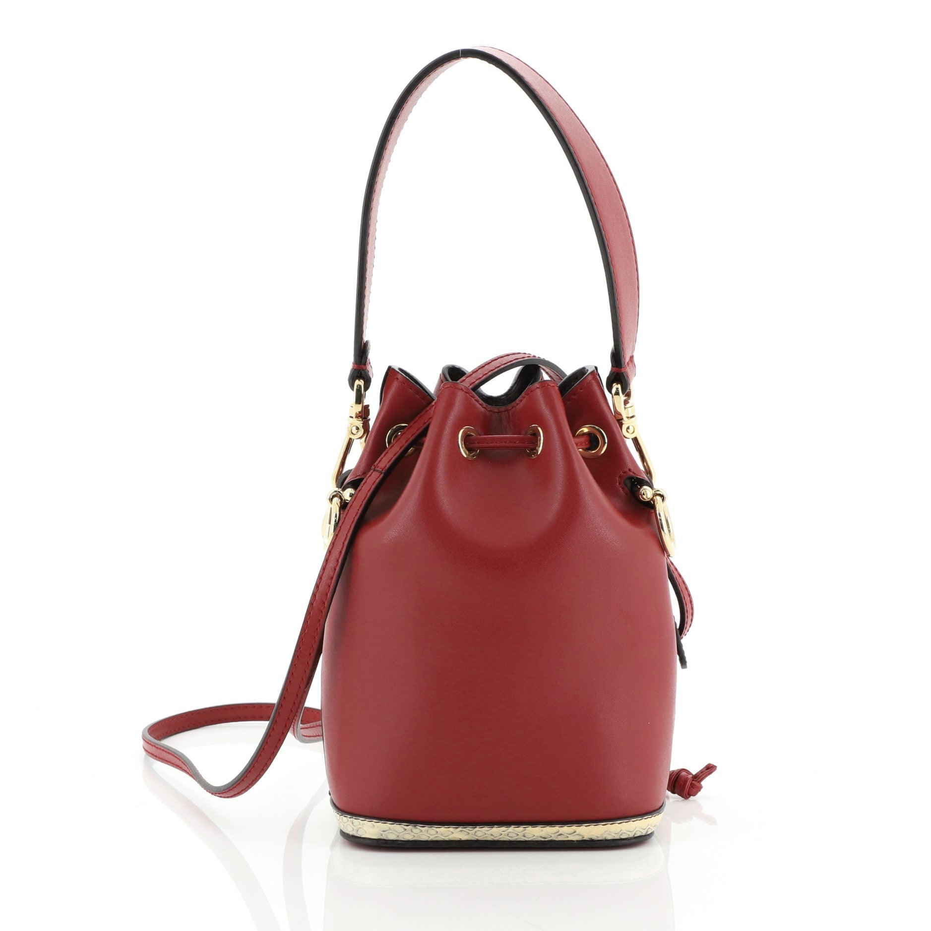 Mon Tresor Bucket Bag Python Embellished Leather Mini