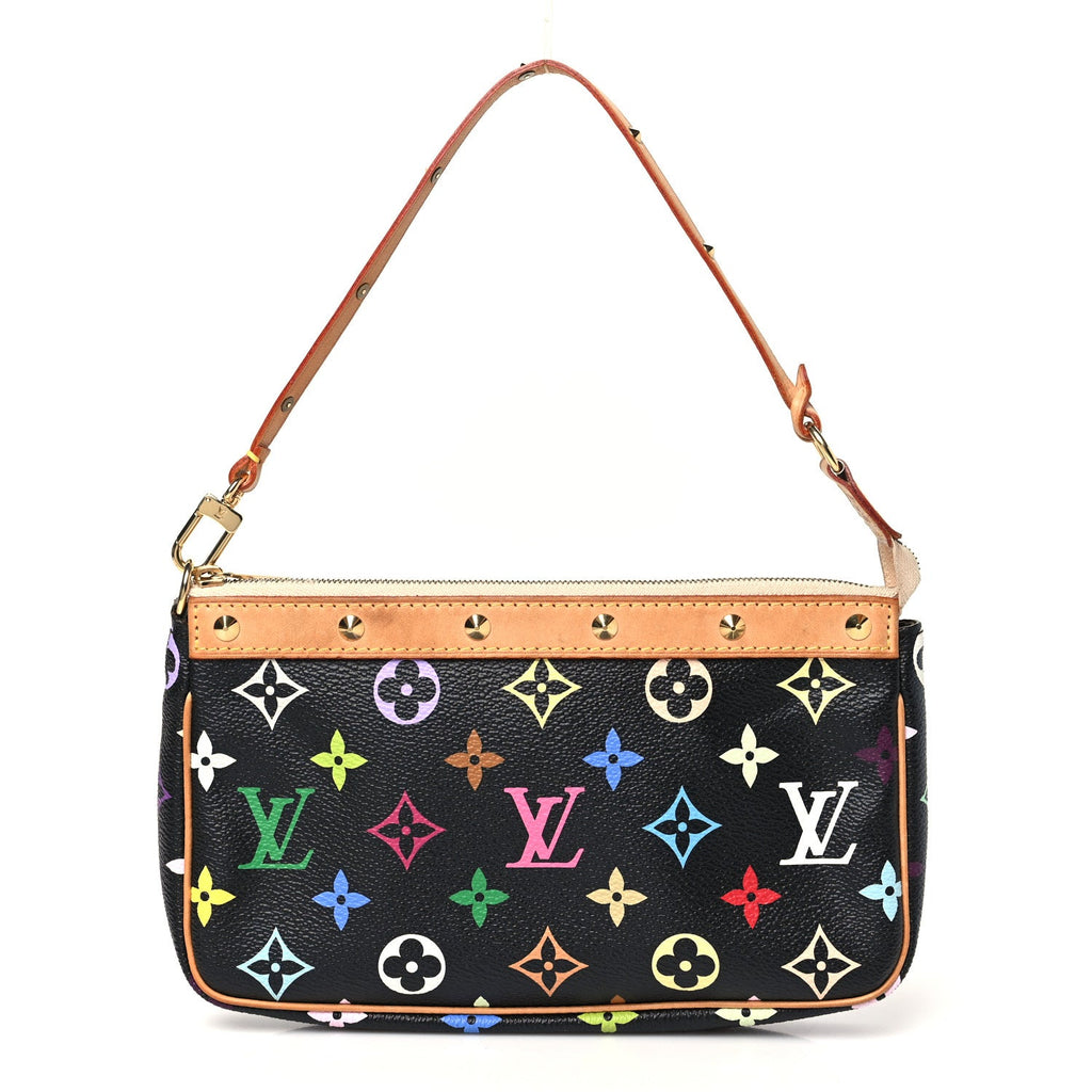 Monogram Multicolor Pochette Accessories Black