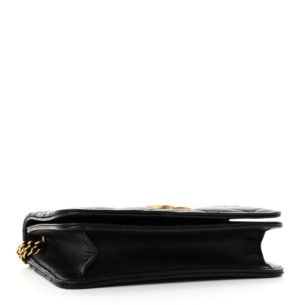 Calfskin Matelasse GG Marmont Mini Bag Black