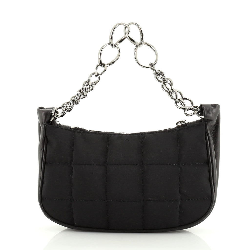 Square CC Charm Pochette Quilted Nylon Mini