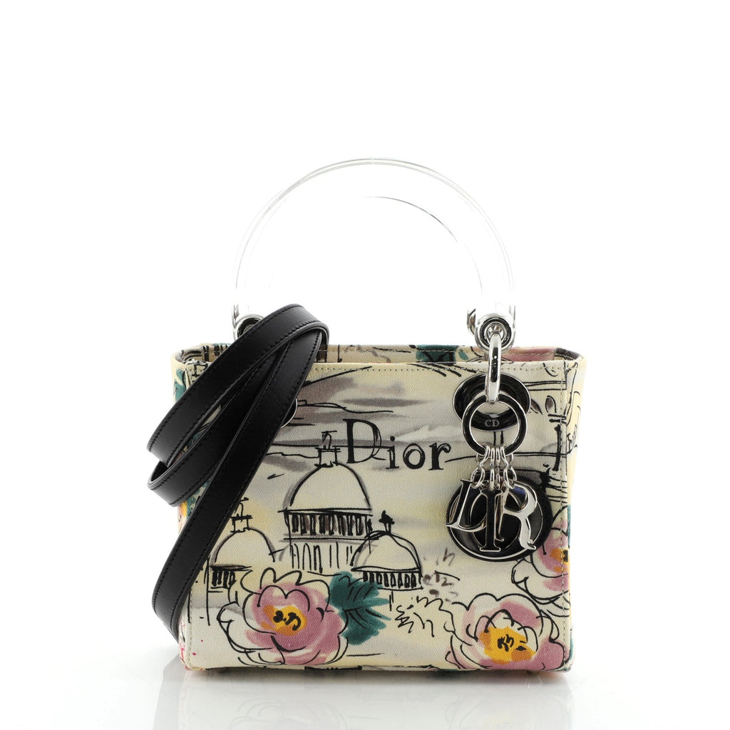 Vintage Lady Dior Bag Printed Canvas Mini