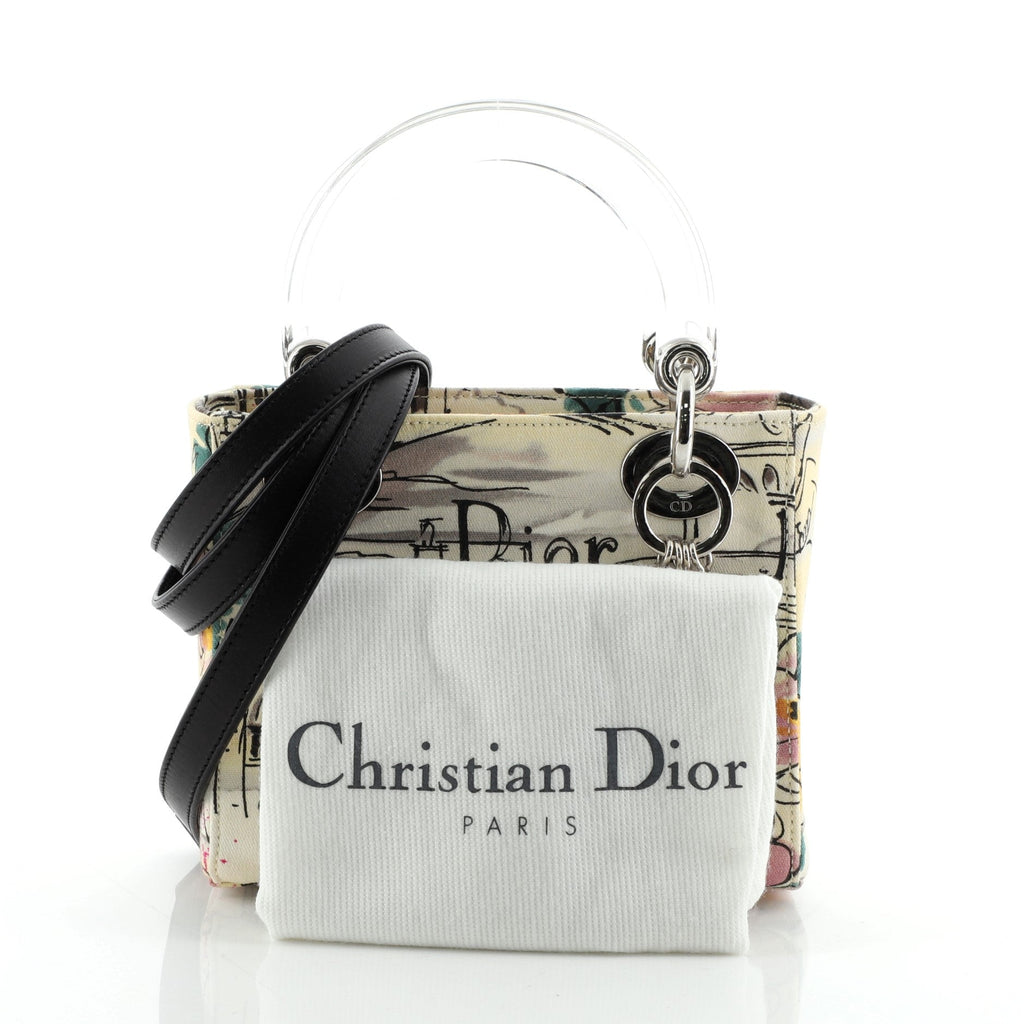 Vintage Lady Dior Bag Printed Canvas Mini