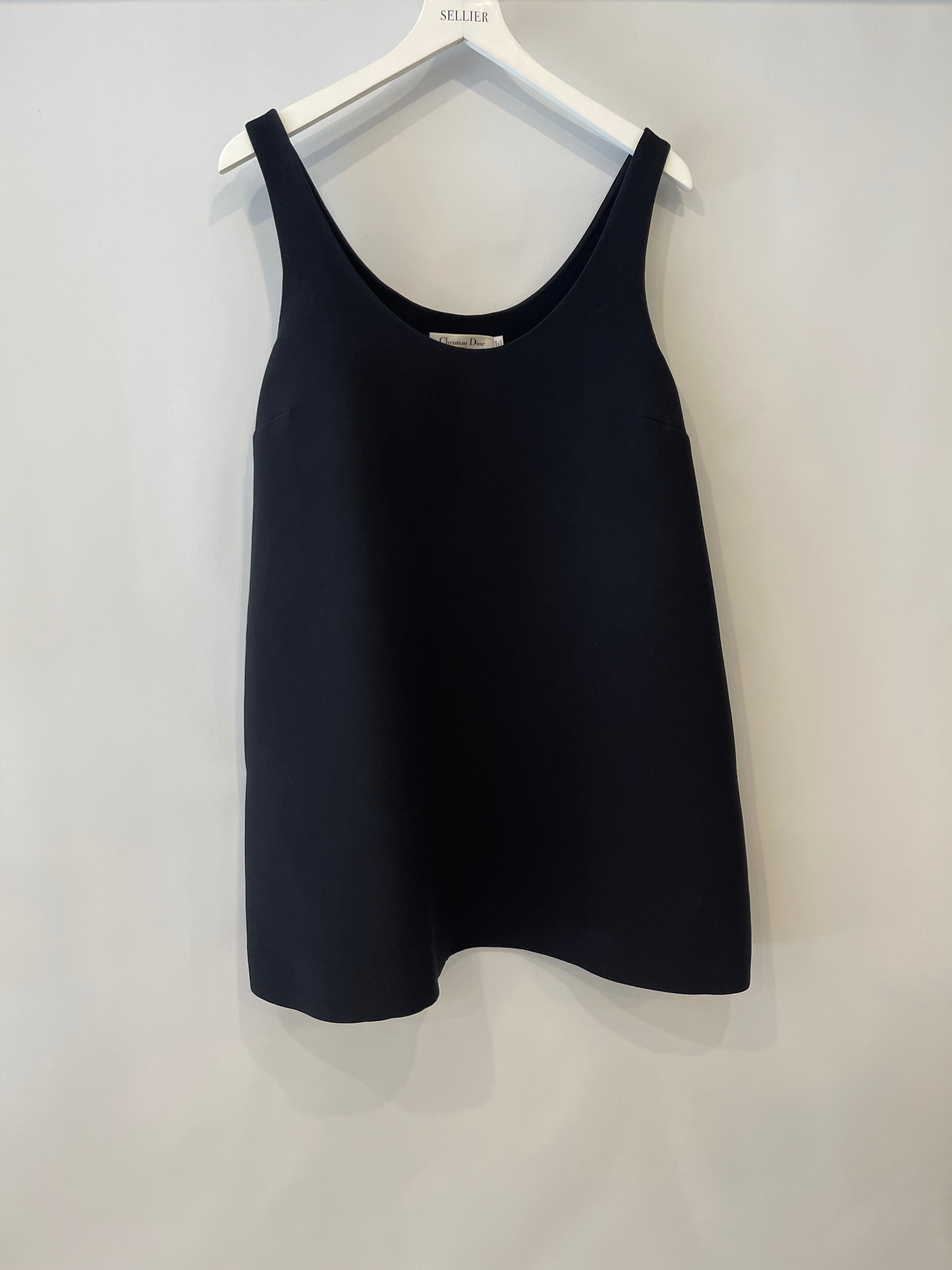 Dior Black Sleeveless Wool and Silk Mini Dress Size FR 40 (UK 12) RRP £2,000