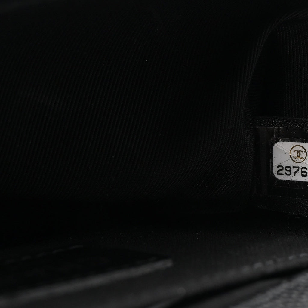 Caviar Quilted Small Boy Flap Black
