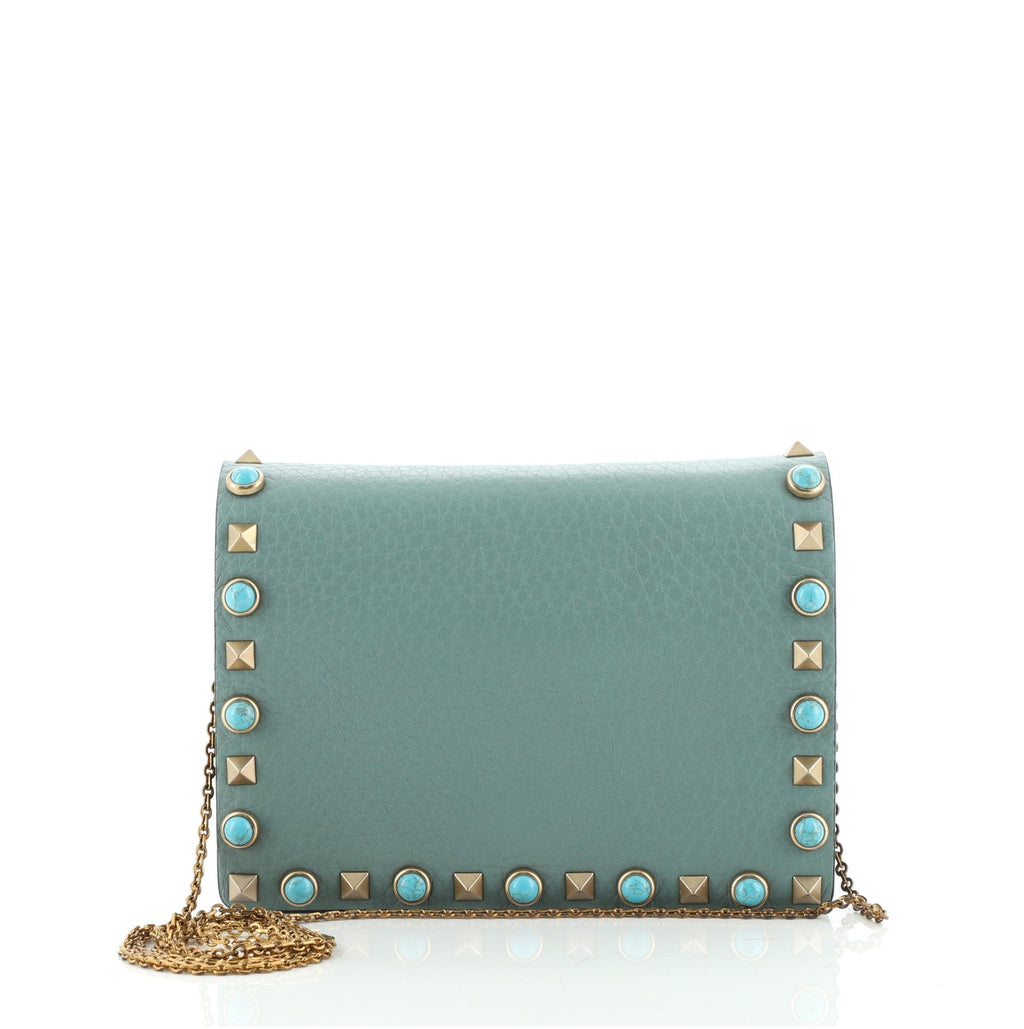 Rolling Rockstud Pouch Crossbody Bag Leather Mini