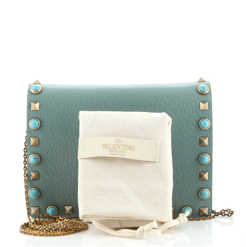 Rolling Rockstud Pouch Crossbody Bag Leather Mini