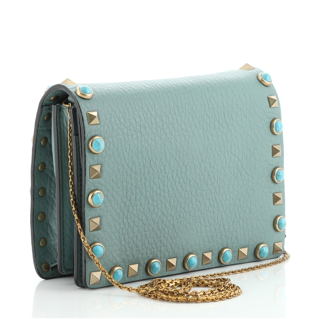 Rolling Rockstud Pouch Crossbody Bag Leather Mini