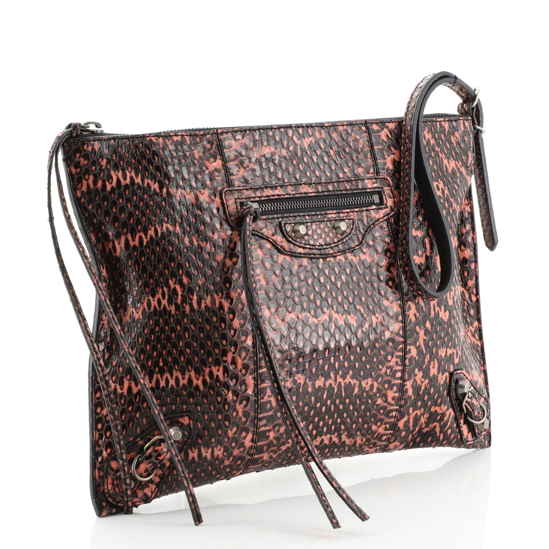 Papier Wristlet Clutch Python