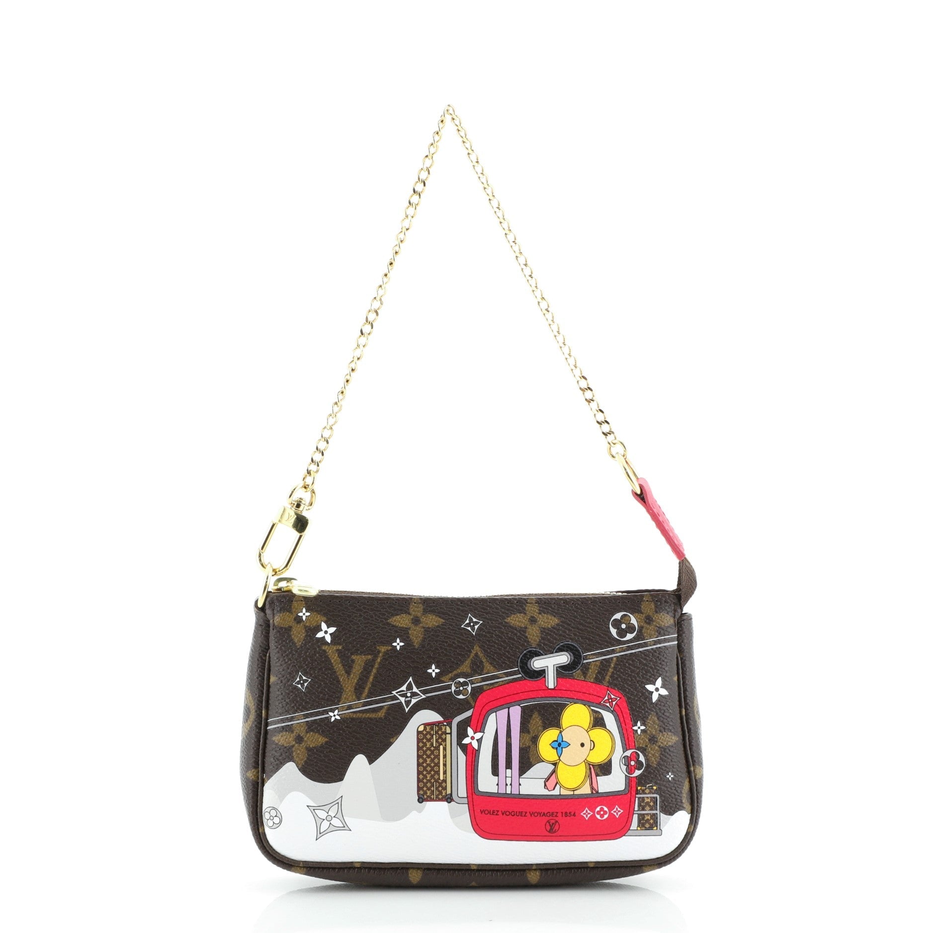 Pochette Accessoires Limited Edition Vivienne Holiday Monogram Canvas Mini
