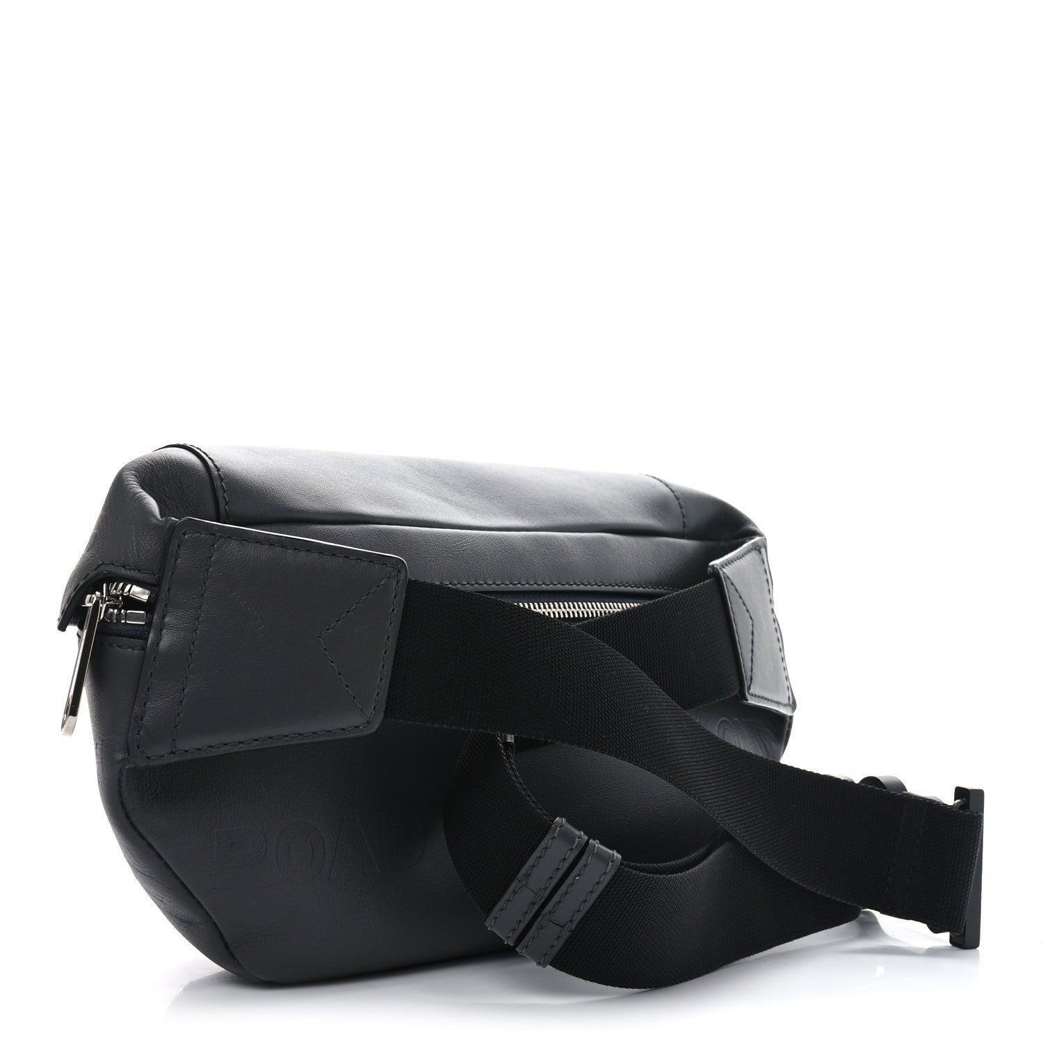 Calfskin Horseferry Print Medium Sonny Bum Bag Dark Ash Grey