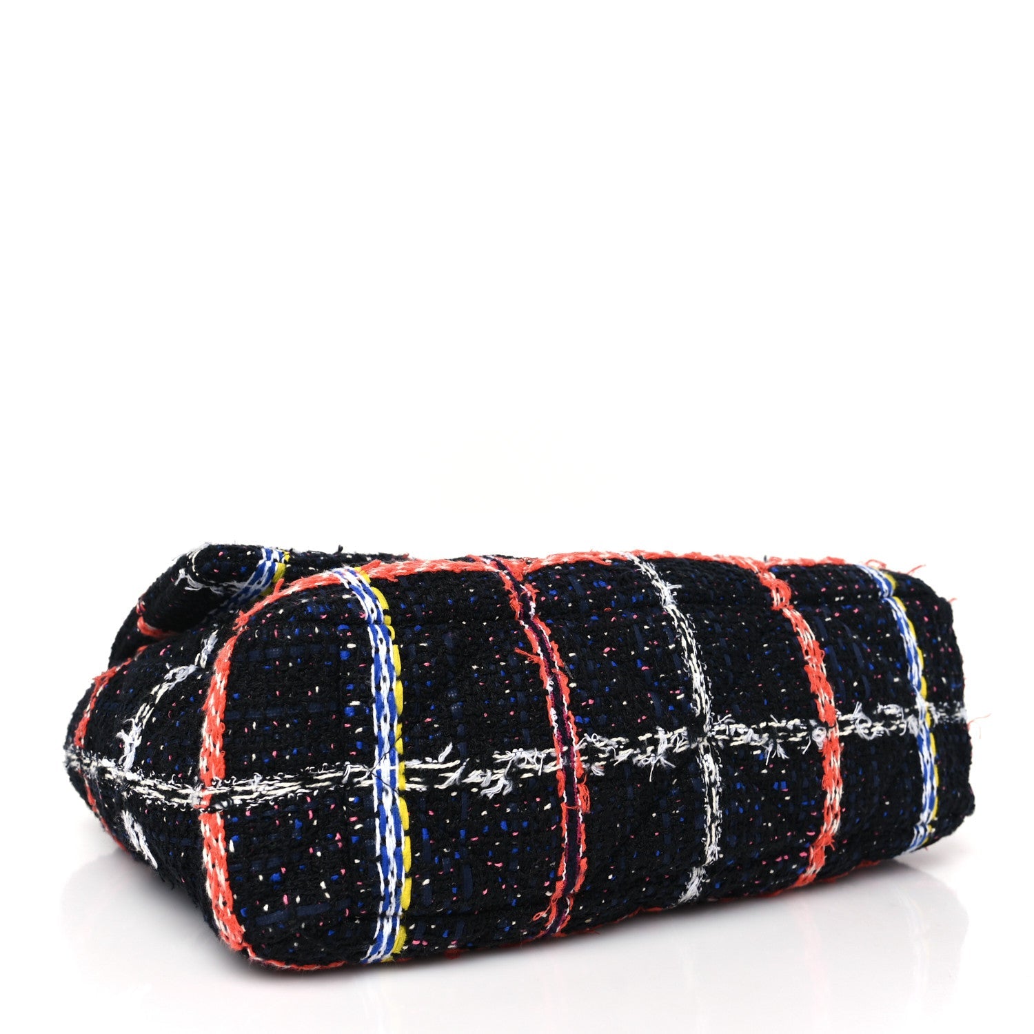 Tweed Quilted Large Chanel 19 Flap Black Orange Blue