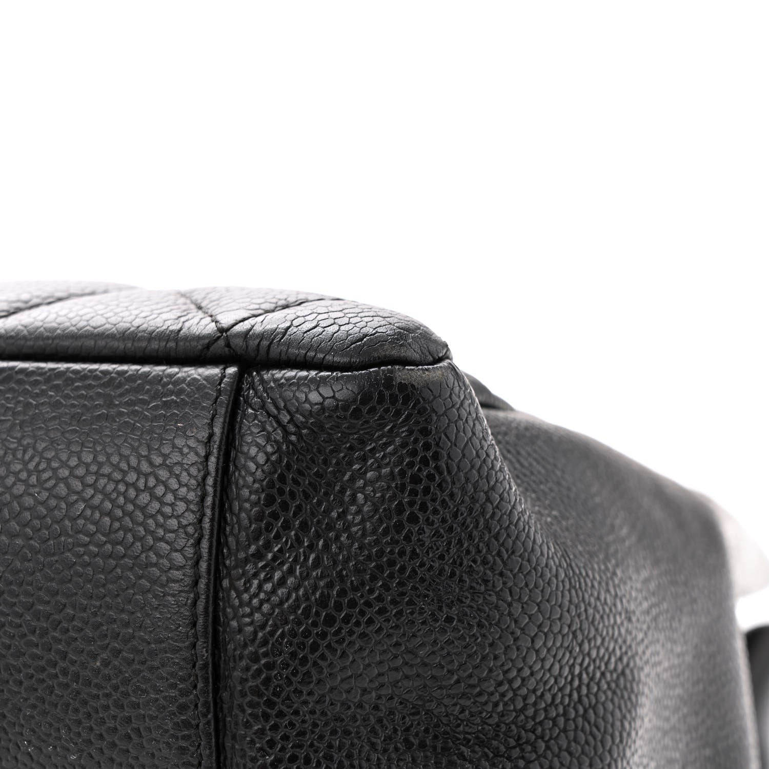 Caviar Quilted Grand Shopping Tote GST Black