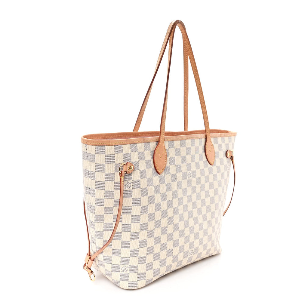 Damier Azur Neo Neverfull MM Rose Ballerine