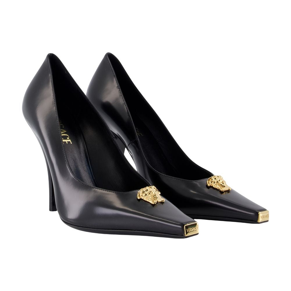 Women's T.105 Pumps - Versace - Leather - Black