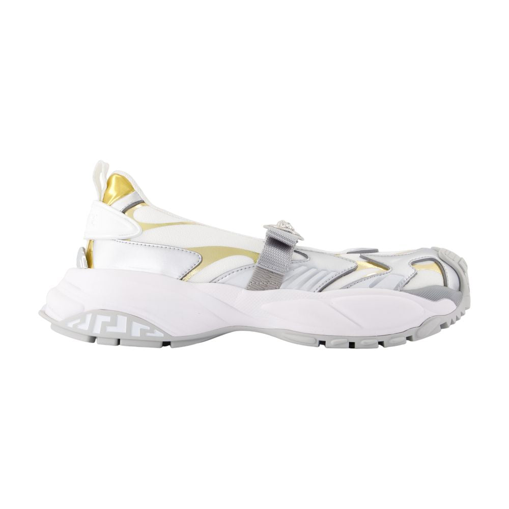 Women's Mary Jane Sneakers - Versace - Synthetic - White