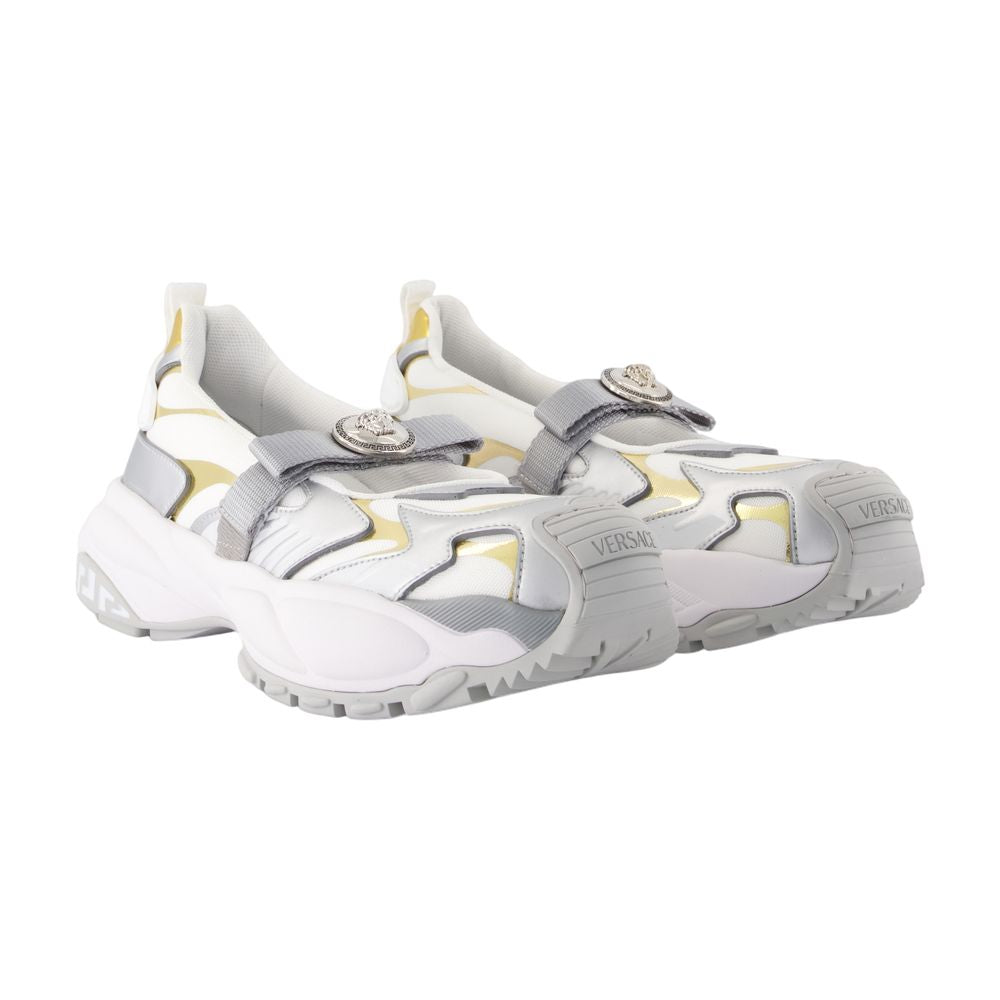 Women's Mary Jane Sneakers - Versace - Synthetic - White
