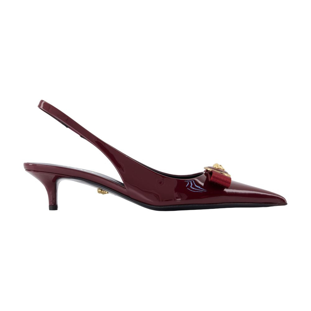 Women's T.45 Pumps - Versace - Leather - Burgundy