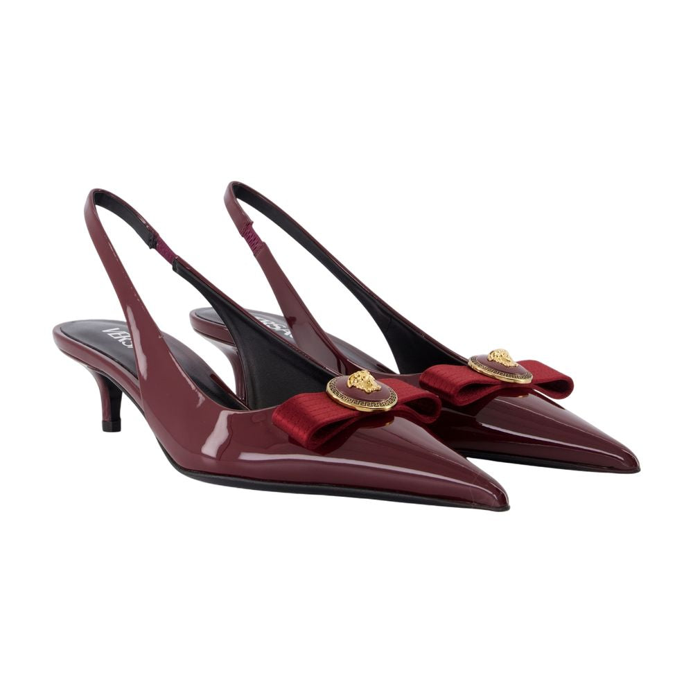 Women's T.45 Pumps - Versace - Leather - Burgundy