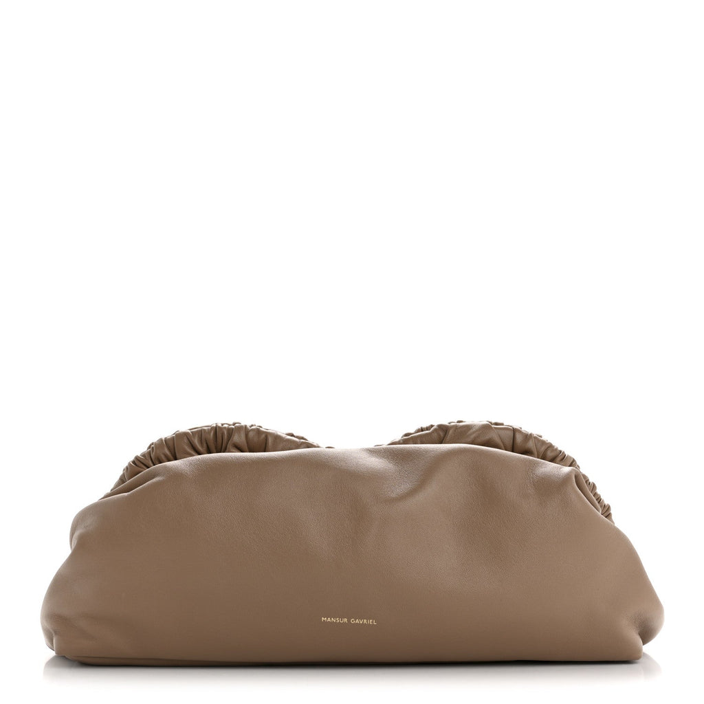 Lambskin Cloud Clutch Biscotto