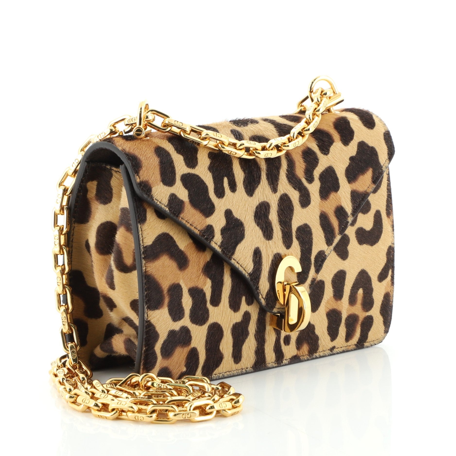 C'est Chain Flap Bag Printed Pony Hair Mini