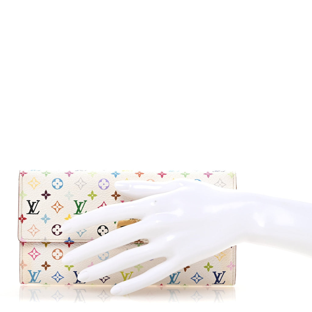 Monogram Multicolor Sarah Wallet White Litchi