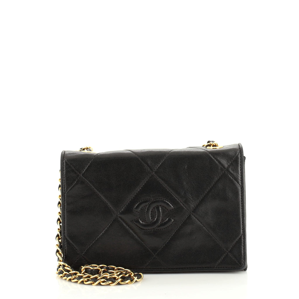 Vintage Diamond CC Flap Bag Quilted Lambskin Mini