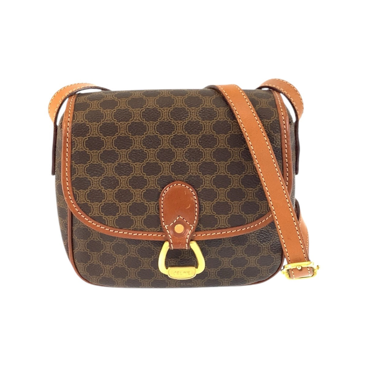 Besace Flap Bag Triomphe Coated Canvas Mini