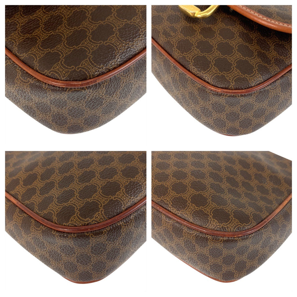 Besace Flap Bag Triomphe Coated Canvas Mini